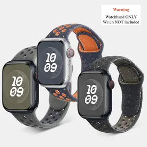 Unisex Soft Ventilated Silicone Smartwatch Replacement Strap - Mixed Colors, Multi-Sizes, Breathable - Compatible with 38mm/40mm/41mm/42mm/44mm/45mm/49mm iWatch Ultra 2, SE, Series 9/8/7/6/5/4/3/2/1 - Wearable Accessories, Tech Accessories