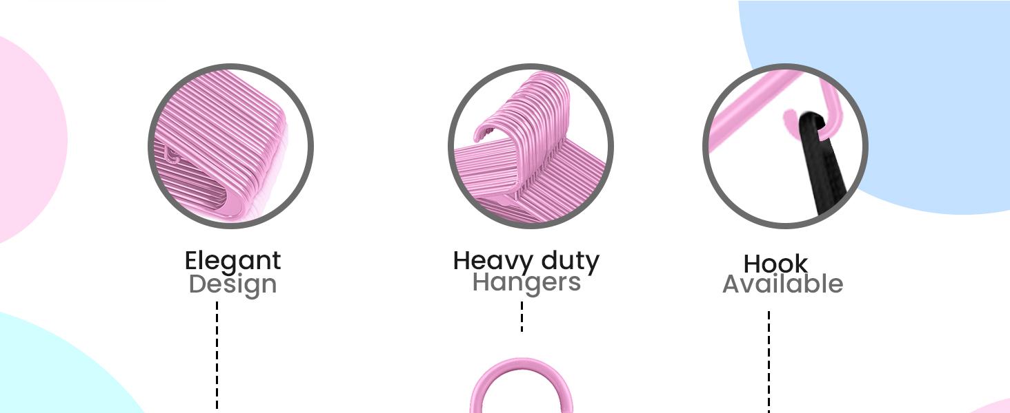 Utopia Home Durable Plastic Hangers with Hooks – Space-Saving Clothes Hangers for Closet Organization