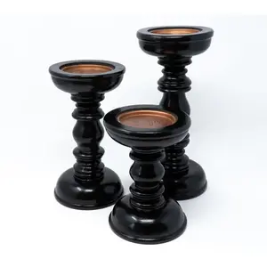 Set of (3) Dual-Sided Pillar Candle Holders by Greystone Home