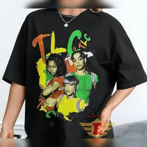 Tlc Unisex Shirt Vintage Tlc Shirt 90s Group 90s Music BandUnisex Cotton Tees Best Fit Cotton Tee