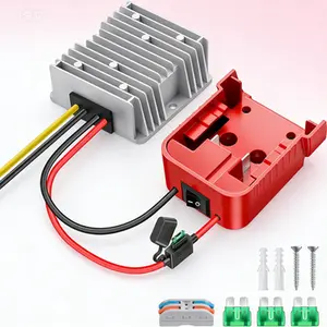 DC 12V 20A 240W Buck Converter, Step Down Voltage Regulator with Switch, Over Discharge Protection, 30A Fuse and Wire Terminals, Compatible with Power Tool Batteries, Multifunctional Design for DIY Applications