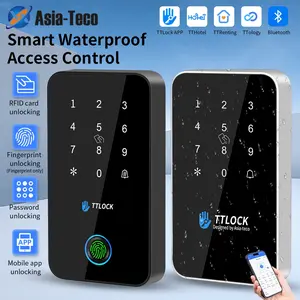 Ip67 Waterproof Intelligent Ttlock APP, Bio-Fingerprint Recognition Keyboard Access Control System, NFC Bluetooth-compatible Rfid Card Work with G2 Gateway, Smart Fingerprint Lock