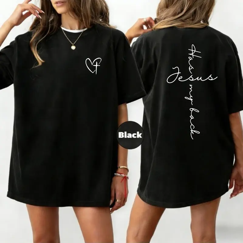 Jesus Has My Back Print T Shirt