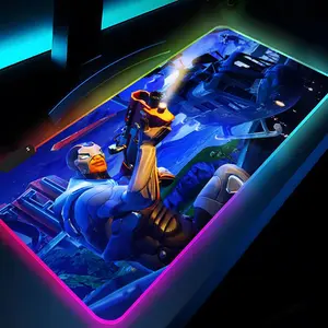 Deskmat F-Fortnite Gaming Mouse Pad Rgb Xxl Laptop Mat Gaming Mousepad Backlit Keyboard Gamer Girl Table Pads Desk