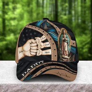 Personalized Daddy Baseball Cap – 4th of July Fist Bump Dad Hat, Custom Name Papa Hat, Best Dad Ever Gift, Customized Father’s Day Cap