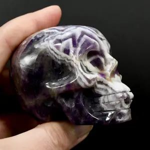 3in Chevron Dream Amethyst Crystal Skull