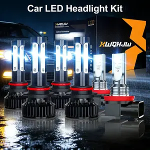 26000LM 6PCS LED Headlight Combo 9005+9006+H11 Fit for Toyota Corolla 2009-2013, 6000K Cool White High/Low Beam & Fog Light Bulbs, All-in-One Upgrade Kit