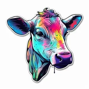 Cow Vinyl Decal Sticker for Car Window, Laptop, Tumbler and more. #005683