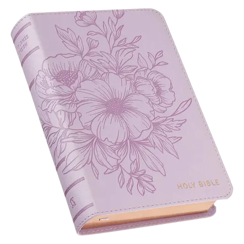 King James Version Bible - Large Print, Portable, Floral Lavender Bouquet Design, Includes Maps and Concordance (Religion & Philosophy Book)