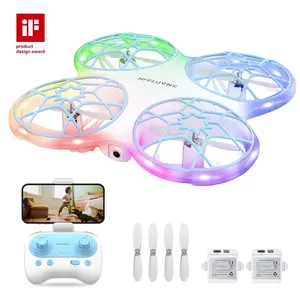 Snaptain K30 Drones with Camera for Kids 720P, FPV RC Drones with RGB Light, 2 Batteries, White Snaptain