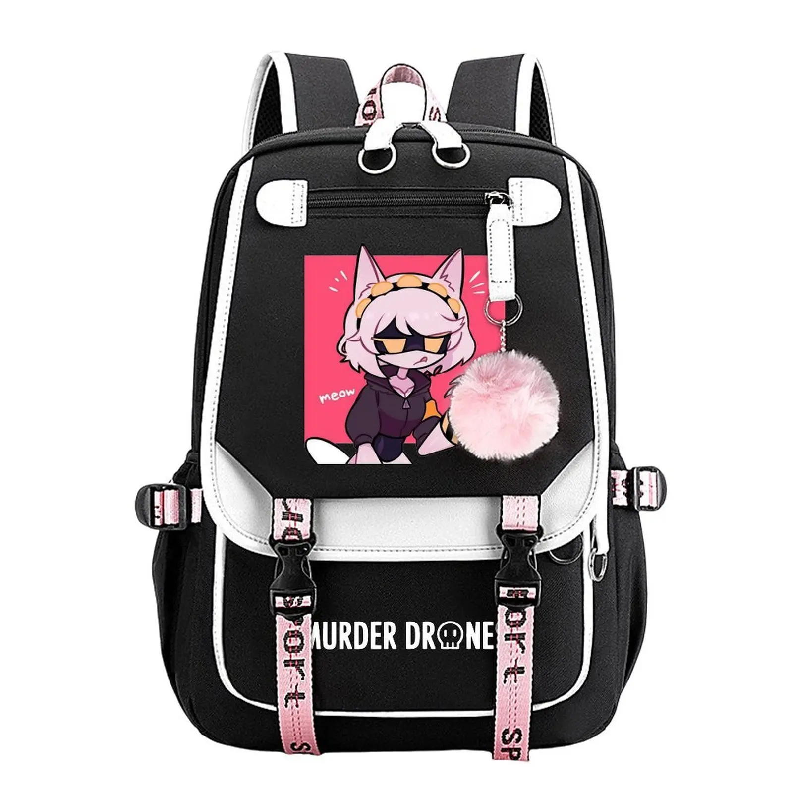 Murder Drones Trendy Youth Laptop Backpack – Large-Capacity Travel & School Bag for Commuting, Camping & Daily Use, Durable Stylish Design, Perfect Gift for Boys & Girls 11.4” × 18.1”