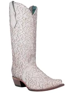 Corral Women's Glitter Overlay Western Boot Snip Toe - C4050