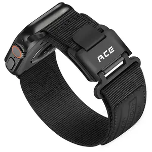 Compatible with Apple Watch Ultra Band Smart Watch Strap - for Men Comfortable Soft Nylon Sport Loop with Magnetic Hook Lock-Buckle for iWatch 49mm(Ultra3/2),46mm(Series 11/10),45mm(9/8/7),44mm(SE3/2/SE/6/5/4),42mm(3/2/1)
