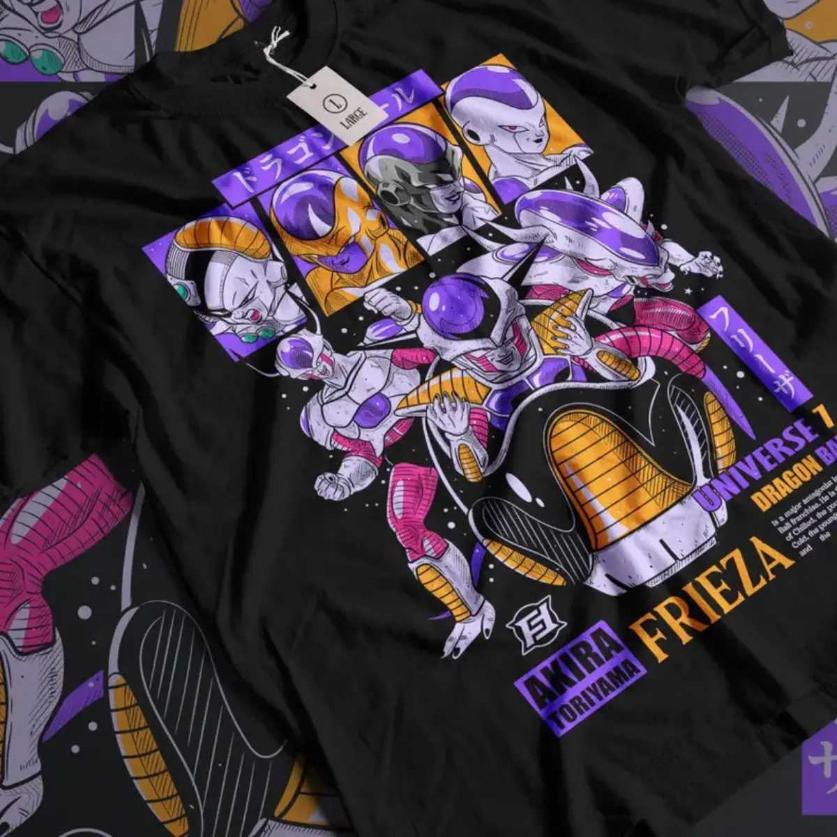 Dragonn Ball Anime T-Shirt & Sweatshirt, Frieza Seven Form Graphic Tee, Vintage Oversized Unisex Streetwear, Gift for Men Women