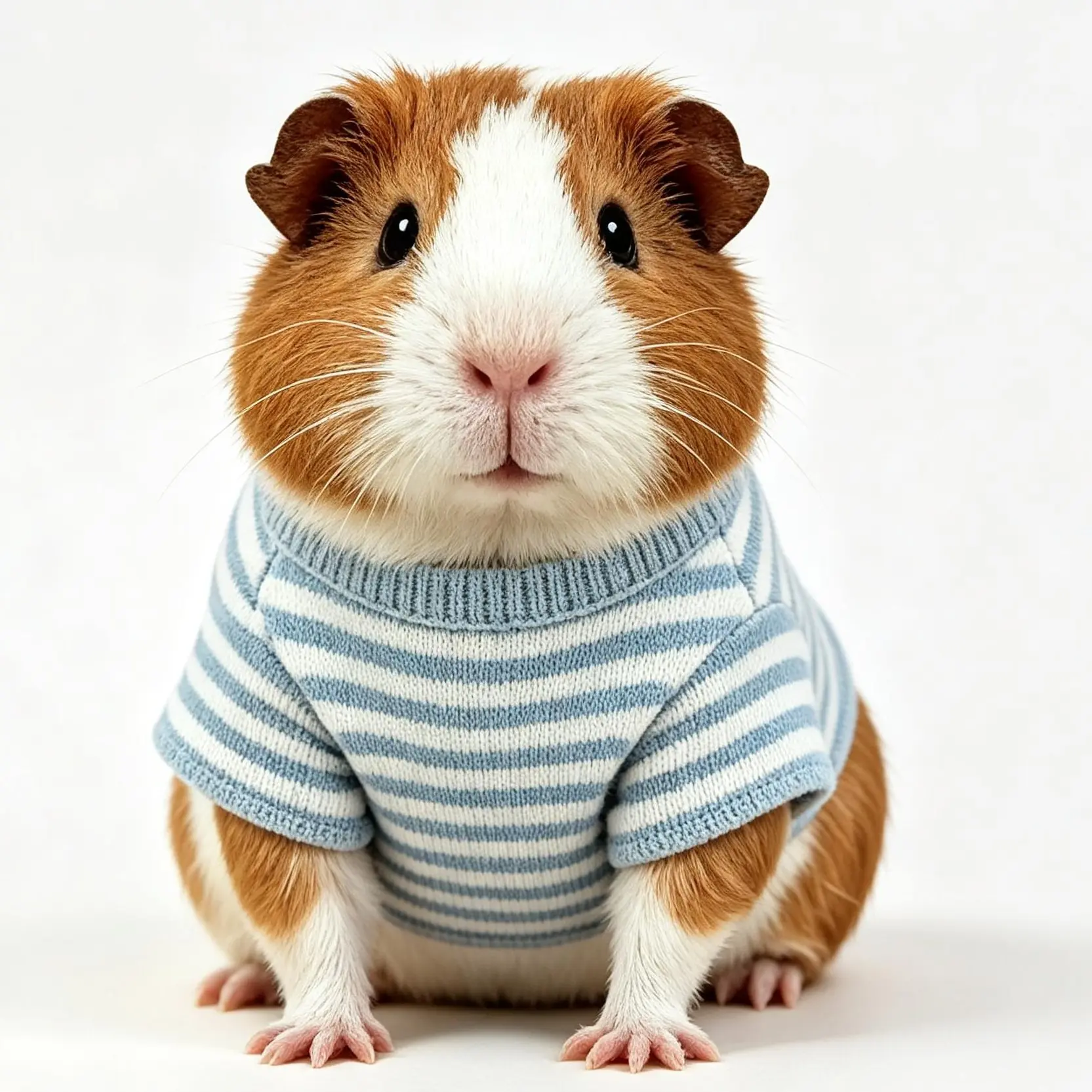 Small Pet Striped T-Shirt, Soft Breathable Elastic Anti-Shedding Outfit for 5.9-in Guinea Pigs, Hamsters, Chinchillas (Pet Supplies, Small Animal Clothing)