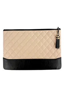 Pre-owned CHANEL Quilted leather Clutches & Wristlets Gabrielle Clutch