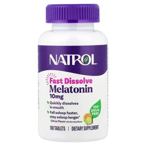Natrol Melatonin, Fast Dissolve, Citrus, 10 mg, 100 Tablets