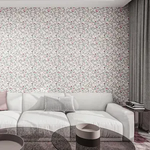 Modern Geometric Pattern Wallpaper, 1 Count Peel and Stick Wallpaper, Removable Self Adhesive Wallpaper, Vinyl Film Frame Paper Drawer Liner Roll for Home Use