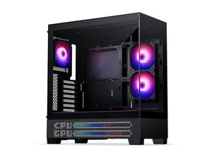 Phanteks XT View Matrix Mid-Tower ATX Gaming PC Case, 600-LED Matrix Display, Tempered Glass Front & Side Panels, USB-C 3.2 Gen2, 3x D-RGB Fans Included, Rear-Connector Ready, Charcoal Black