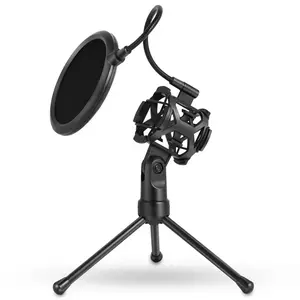 Microphone Stand Gaming Mic Tripod Mount Recording Equipment for Podcast Recording Studio Laptop Desktop Microphone Holder YIYUEQIANLI