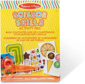 Melissa & Doug Scissor Skills Activity Book With Pair of Child-Safe Scissors (20 Pages) - FSC Certified