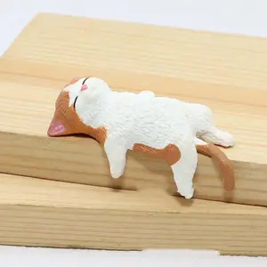 Miniature Cats Cute Computer Monitor Decor Creative Miniature Cat Statues for Home Workplace Car Aquarium Monitor Landscape