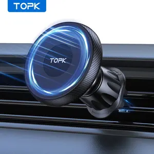 Magnetic Car Phone Holder for Air Vent – Strong MagSafe Mount for iPhone & Android – 360° Rotation Hand-Free Car Stand