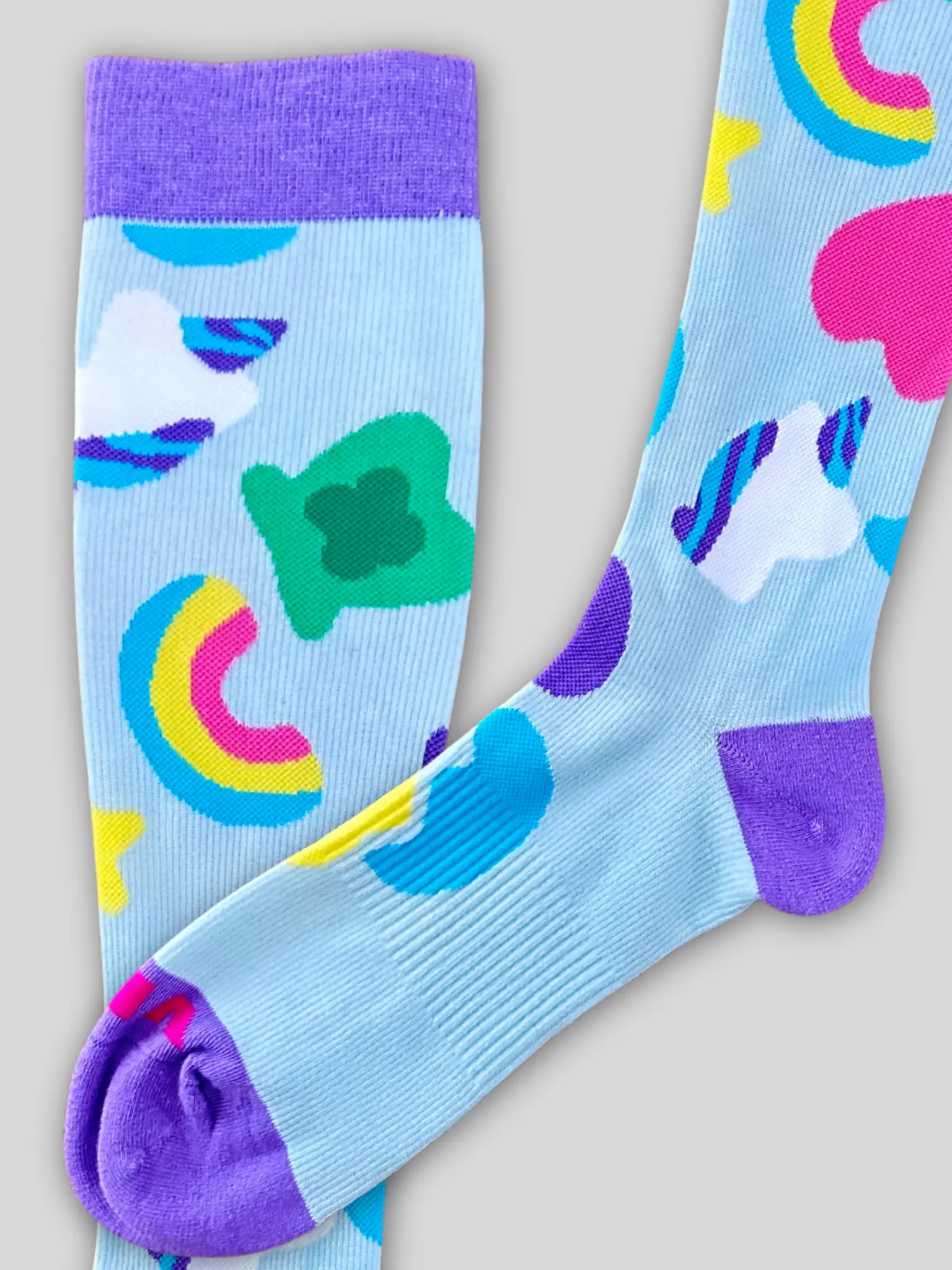 Sweet Rainbow Bamboo Compression Socks
