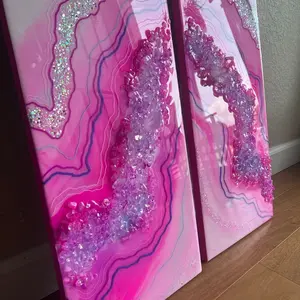 Quartz Unicorn Inspired Resin Wall Art