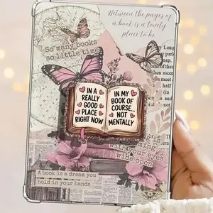 Cute In My Book a Really Good Place Retro Vintage Book Mental Health Magnetic Kindle Grip Kindle Holder Book Lover Grip Kindle Accessories Phone Holder MagSafe PopSocket Phone Grip Magnetic Pop Socket Phone Grip
