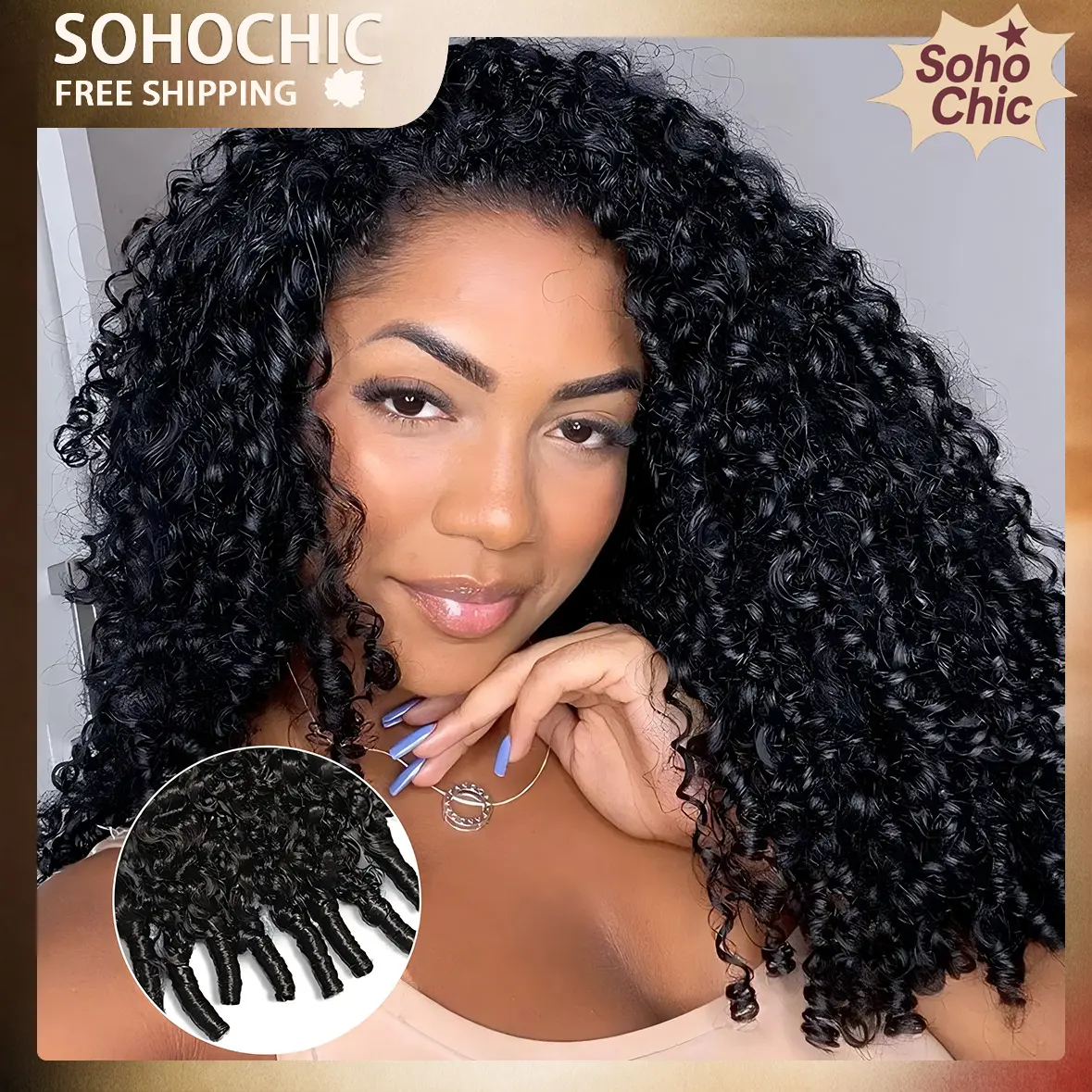 Tahikie Burmese Curly Half Wig Human Hair Cheap Wig Flip Over Wand Curly Wigs Beginner Friendly Comfortable Fit Vacation Hair Glueless Kinky Curly Human Hair Drawstring Headband Wig For Women Summer Wigs #DealsForYouDays #TikTokShopBackToSchool#SohoChic