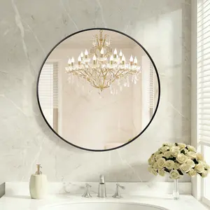 Round Wall Mirror, Bathroom Mirrors for Over Sink, Circle Mirror for Bathroom, Entryway, Bedroom, Vanity