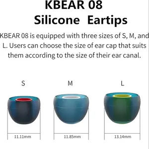 Replacement Silicone Ear Tips, 6 Counts/3 Pairs Ear Bud Rubber Tips, Earbud Tips for KZ ZS10 Pro, ZSN Pro X, ZSN Pro, Castor, EDX Pro, ZAR, ZST, AS24, DQS, ZSN, PR2, Audio, In Ear Design