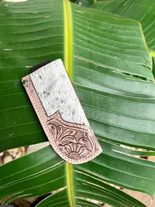 Hold My Knife | Genuine tooled leather and cowhide knife sheath holder for belt