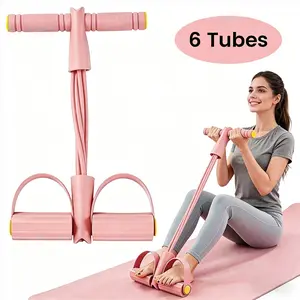 Multifunction Pedal Resistance Band, Elastic Pull Rope , Pedal Resistance Bands with Handles Upgraded 6-Tube Natural Rubber, Home Gym Arm & Training Pedal Band, Exercise Sit-up, Yoga, Abdominal Training, puller, summervibes