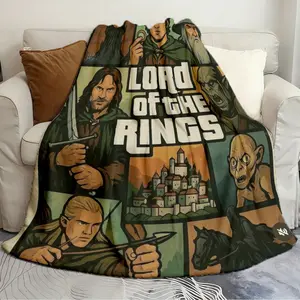 Exquisite Blanket Gift The Lord of the Rings Art Durable and Spacious Quilts Great for sofas and beds air conditioner printed soft and warm bedspread Throw Blanket