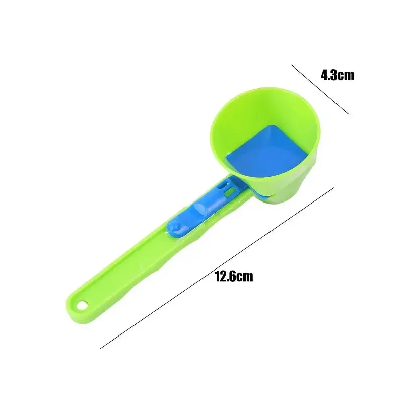 No -Spill Sliding Measuring Scoop with Funnel – Protein Powder, Coffee & Drink Mix