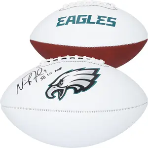 Nick Foles Philadelphia Eagles Autographed Franklin White Panel Football with "SB LII MVP" Inscription - Fanatics Authentic Certified