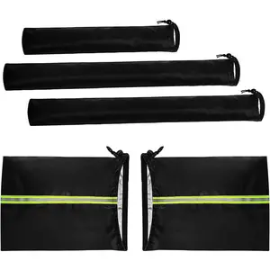 5 count Side Mirror Covers and Windshield Wiper Covers, Front Rear Side Mirror Wiper Cloth Protector, Automotive Exterior Accessories, Universal for  , , SUVs (Black)