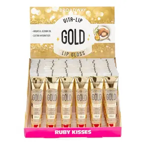 KISS LIPGLOSS Broadway Clear Lip Gloss, Non-Sticky Vitamin Oil Enriched Super Glossy 48PCS