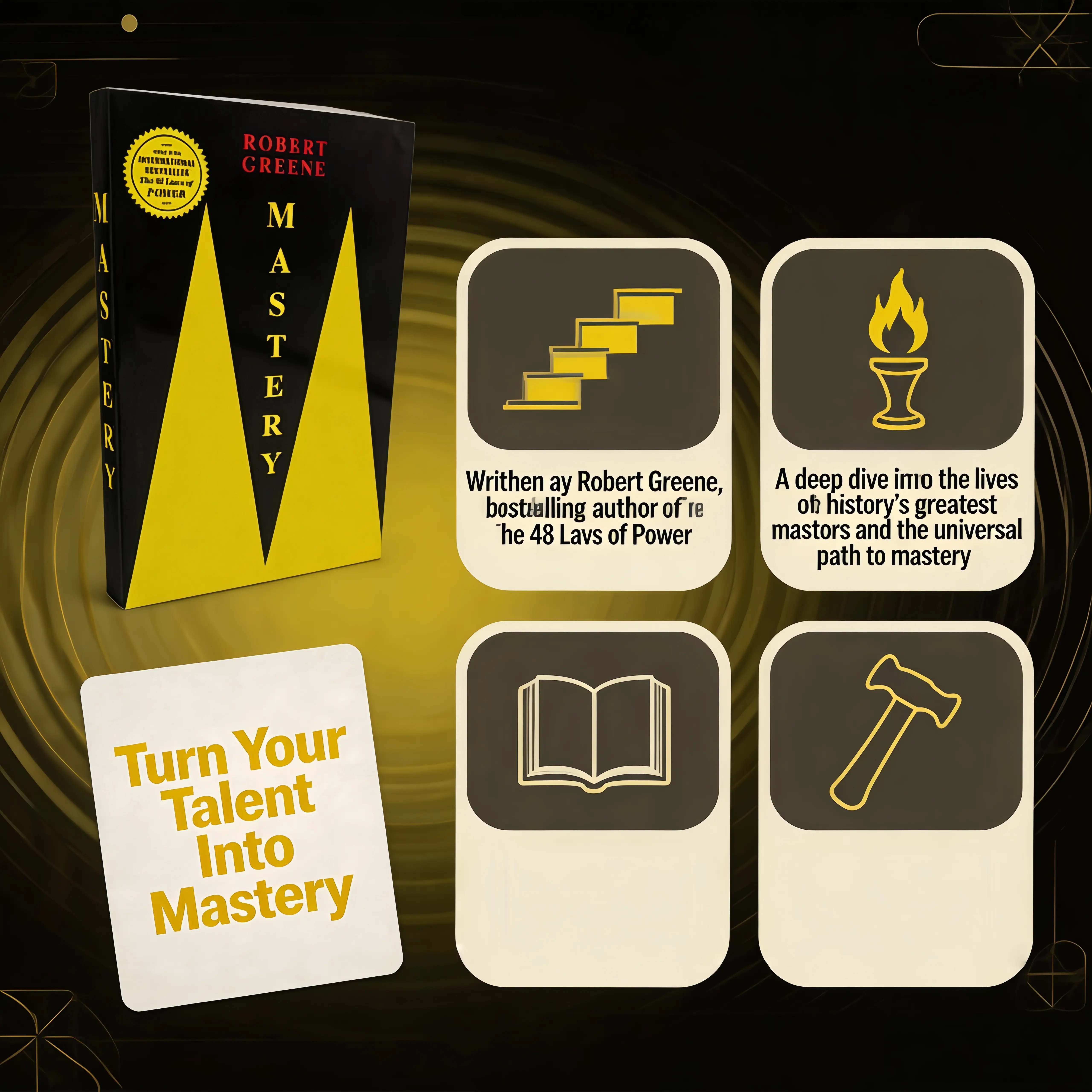 Robert Greene Mastery: English Trade Paperback Career & Self-Help Book for Lifelong Learners, Personal Development via Business Strategy, Psychology & Greats’ Universal Path Deep Dive