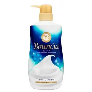 Cow BOUNCIA BODY SOAP Pure White Floral | 480ml- Hydrating Body Soap with Vitamin E for Soft, Poreless Skin