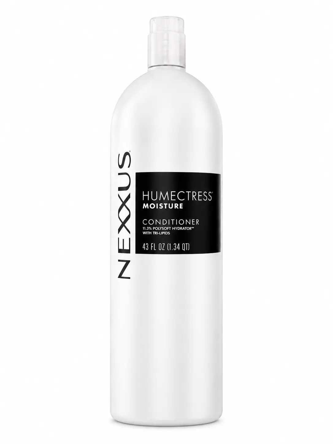 Nexxus Humectress Advanced Moisture Hydrating Conditioner, Salon Quality Formula with Tri-Lipids for Dry Hair, Daily Use, 43 fl oz, Deep Conditioner, Hair-Moisturizing, Conditioning, Apply Root-To-Tip, Moisturizer, Haircare, Restore, Silky, Youth, Polysof
