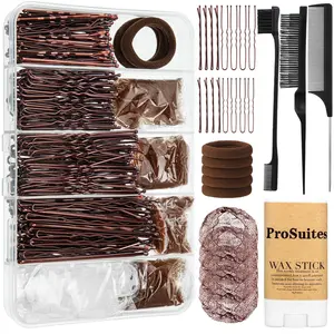 Prosuites Hair Styling Set, Clips, Hair Nets, Wax Sticks, Comb & Hair Ties, for Braids, Salons, Daily Use, Women's Beauty Accessories, Hair Styling Kit