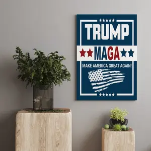 Trump MAGA Design #4 Art Print - Custom Printed Canvas Art for Patriotic Support