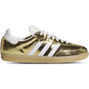 adidas Samba OG Gold Metallic Cracked Leather (Women's)