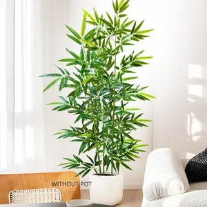 Artificial Bamboo Leaves, 100-240 Cm/94.48 Inches, Realistic Faux Branches, Perfect for Home, Hotel & Commercial Decorations