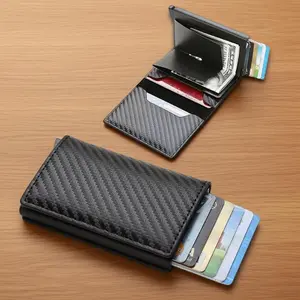 Ultra-thin mini wallet, RFID credit card holder smart minimalist wallet, ultra-thin bank card case for men and women, personalized gift