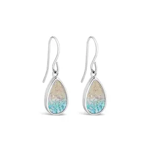 Explorer Teardrop Earrings - Silver - Caribbean Gradient