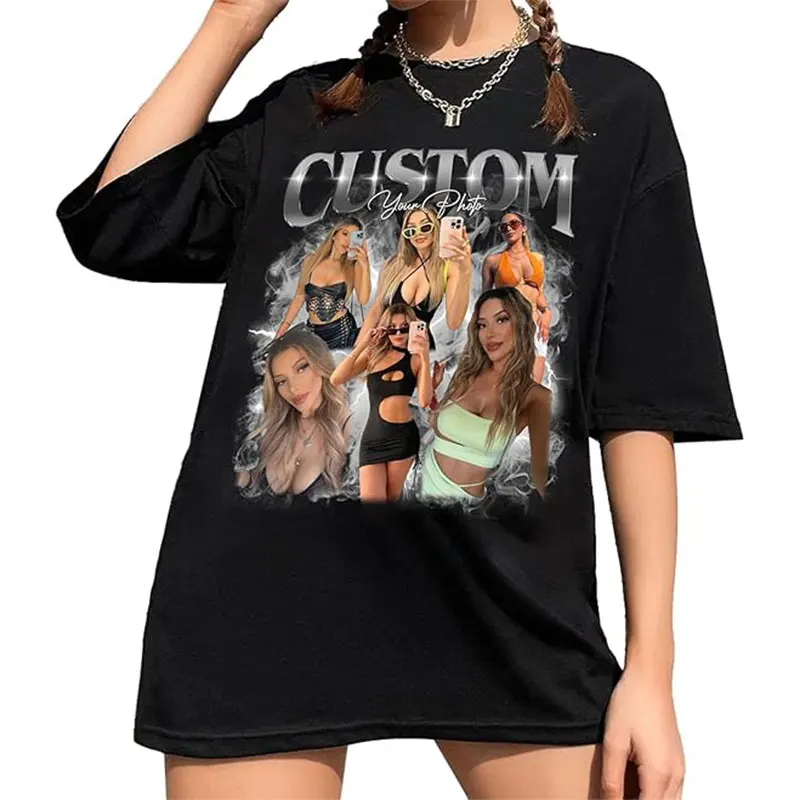 GIANT BIG HANDS Custom Bootleg Rap Smoke Effect T-Shirt Personalized 90s Graphic Tee with Custom Face and Name Birthday Gift for Him or Her Rap Aesthetic Trendy Streetwear Style Unique Gift Idea Unisex Fit Made to Order Bold Personal Look All Seasons